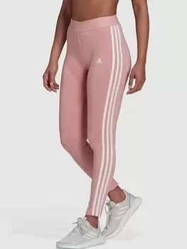 adidas Essentials 3 Stripes Legging, Mauve Size M Women
