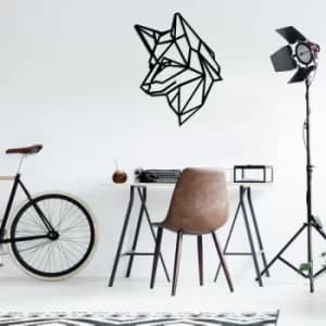 Wolf 4 Black Decorative Metal Wall Accessory