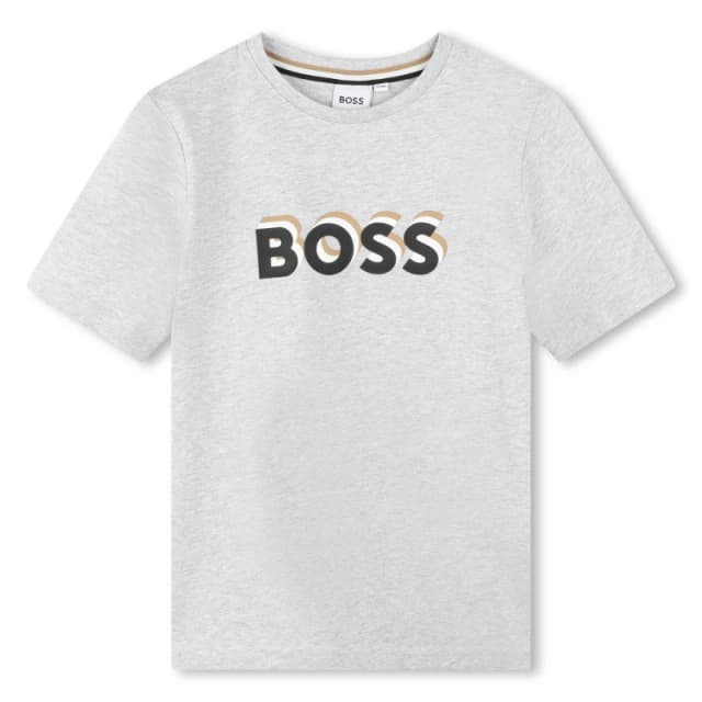 Boss Bold Logo T-Shirt Juniors - Grey Grey 3 - 4 Years