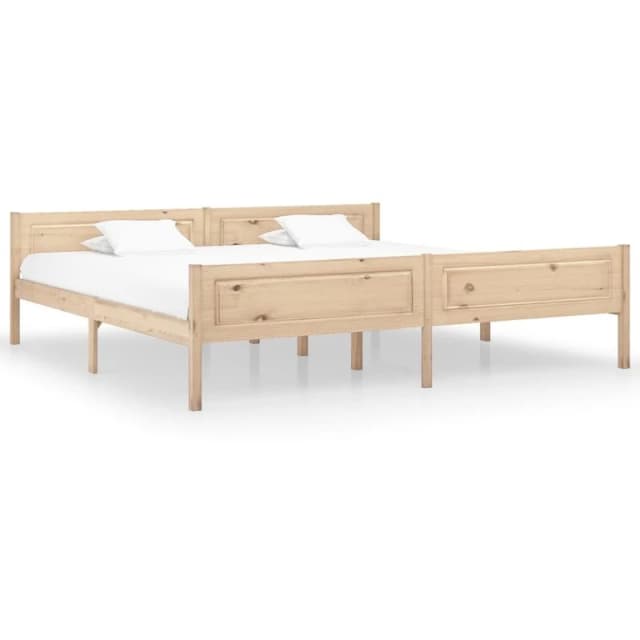 VIDAXL Bed Frame without Mattress Solid Pinewood 200x200cm Vidaxl 8720286364130