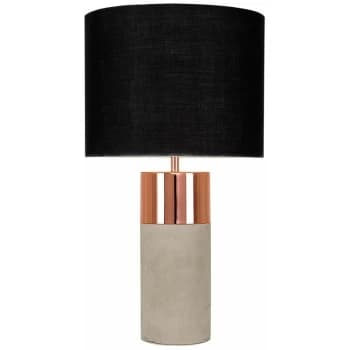 Cement Table Lamp - Black