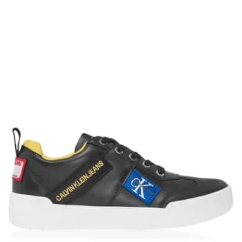 Calvin Klein Jeans Norm Leather Trainers - Black
