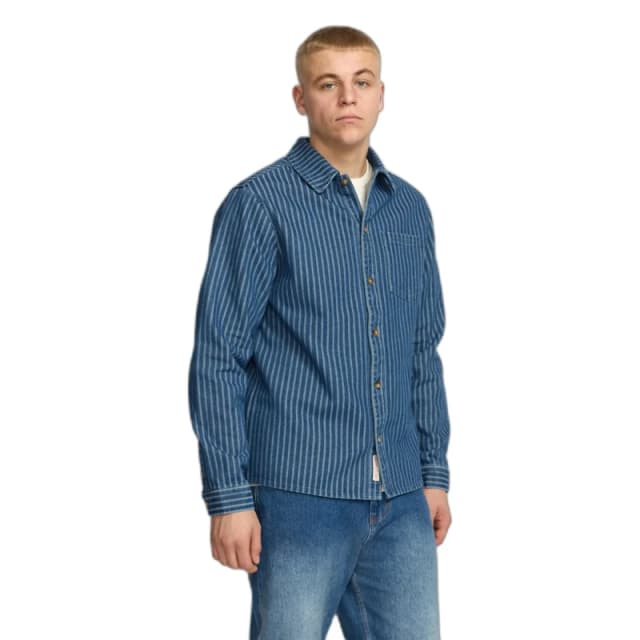 Revolution Long-sleeved casual shirt Revolution Bleu Male L