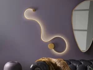 Grafos Integrated LED Wall Light, Gold Leaf