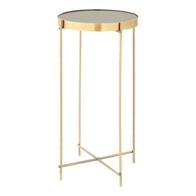 Premier Housewares Allure Mirror Tall Side Table Black