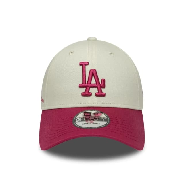 New Era Mlb Los Angeles Dodgers Side Script 9forty Cap Beige OSFM