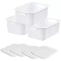SmartStore Storage Basket Plastic White 28 (W) x 37 (D) x 21 (H) cm