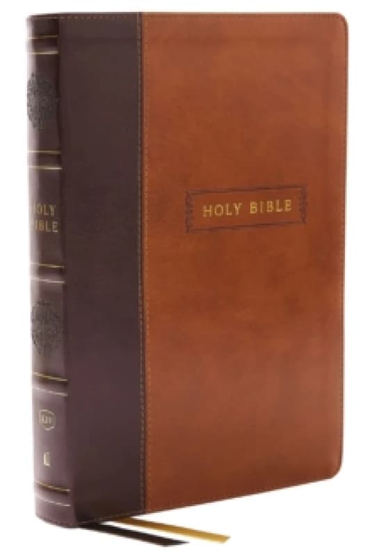 KJV Holy Bible with 73,000 Center-Column Cross References, Brown Leathersoft, Red Letter, Comfort Print (Thumb Indexed): King James Version Leather /