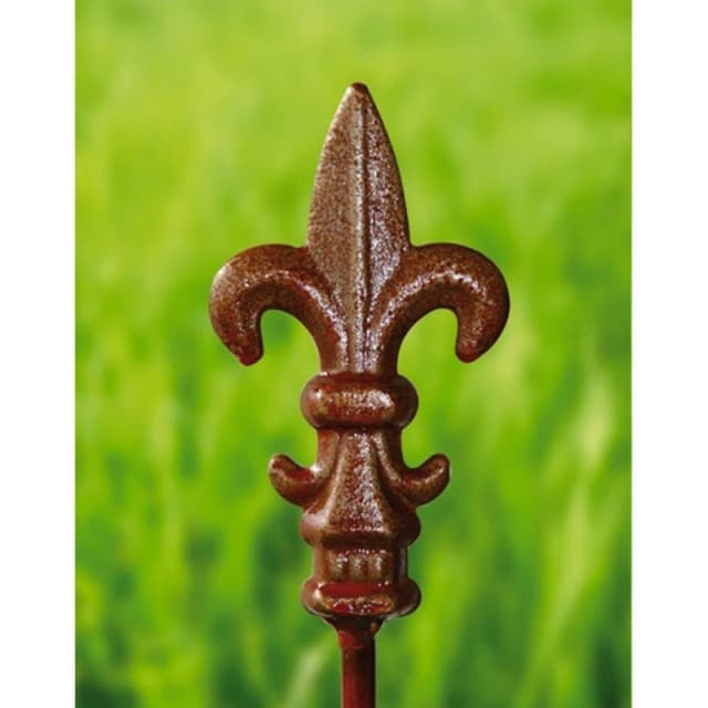 Poppy Forge Pack of 3 Fleur De Lys Pin 5ft, Plant Border Support - Steel - BM/RtR in Brown Brown Unisex