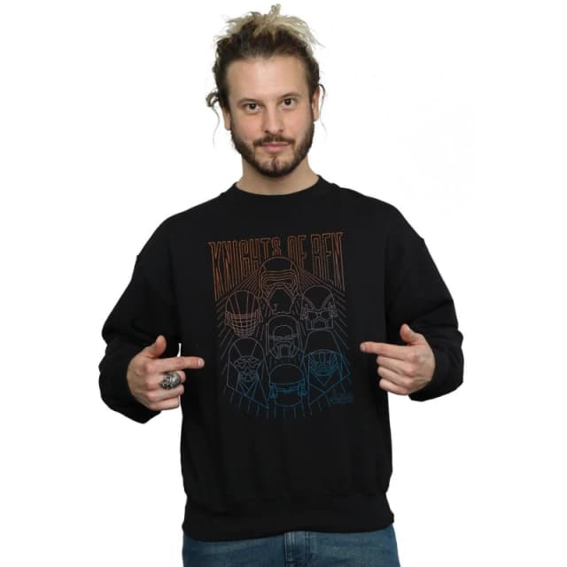 Disney Men Star Wars The Rise Of Skywalker Knights Of Ren Colours Sweatshirt in Black Size: Small Black S Male 5059400163841