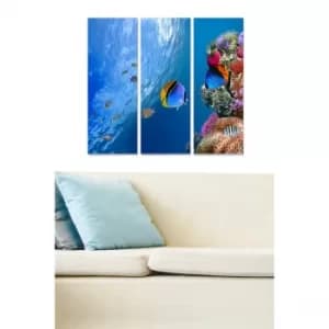 MDF74697637 Multicolor Decorative MDF Painting (3 Pieces)