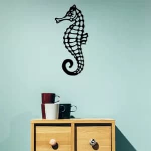 Seahorse Black Decorative Metal Wall Accessory