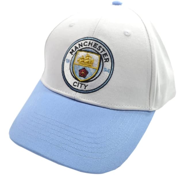 Manchester City FC Mens Contrast Baseball Cap in Mid Blue Mid Blue Male One Size