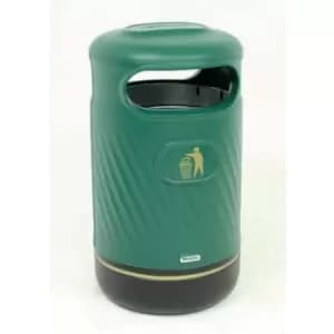 Slingsby Harri Hooded Top Bin 100 Litre Capacity -Dark Green With Stubber Plate