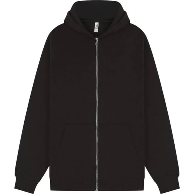 Casual Classics Mens Core Ringspun Cotton Tall Full Zip Hoodie in Black Size: Small Black Male S
