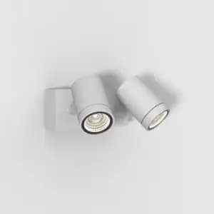 Astro Bayville Twin Spot LED Outdoor Spotlight Textured White IP65