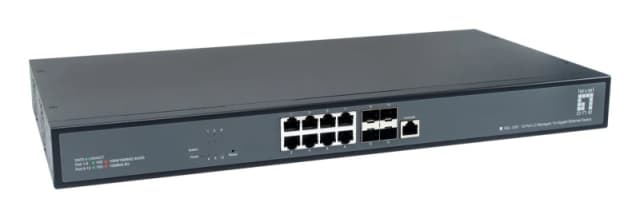 LevelOne 12-Port L3 Managed 10-Gigabit Ethernet Switch; 8 x 1G/2.5G/5G