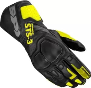 Spidi STS-3 Motorcycle Gloves, black-yellow Size M black-yellow, Size M