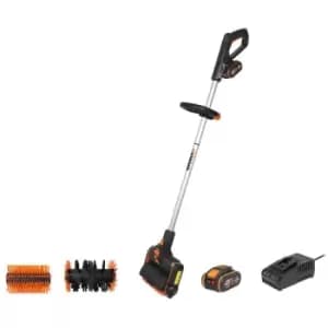 Worx WG441E 20V Cordless Power Brush, 1x 4.0Ah Battery & Charger - N/A