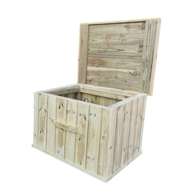 Buttercup Farm Outdoor Shoe Boot Wooden Storage Box - L70 x W50 x H50cm in Light Brown Light Brown Unisex