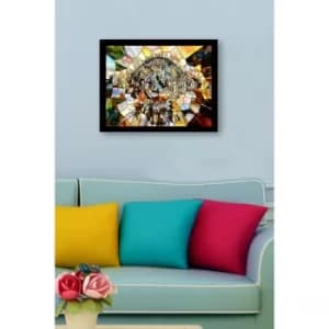SC1189 Multicolor Decorative Framed MDF Painting