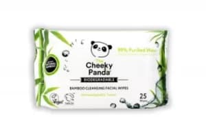 Cheeky Panda Bamboo Facial Wipes Unscented 25wipes (2 minimum)