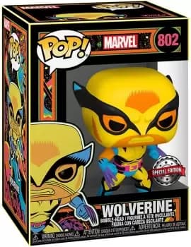 Marvel X-Men POP! & Tee Box Wolverine (Blacklight) Size M