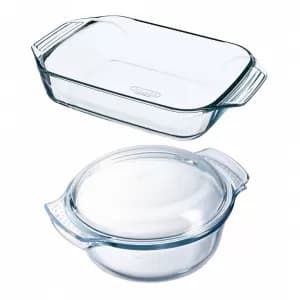 Pyrex Irresistible Roaster & Round Casserole Set