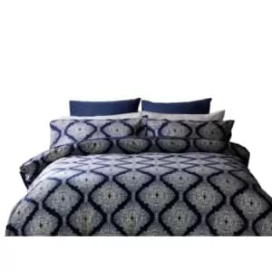 Belledorm Ava Duvet Cover Set (Double) (Navy)