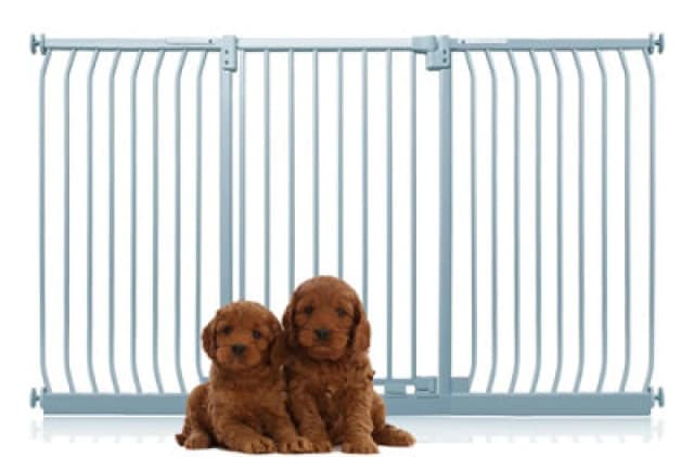 Bettacare Extra Tall Elite Dog Gate, 188Cm - 197Cm, Matt Grey, Extra Tall 96.8Cm In Height, Pressure Fit Pet Gate