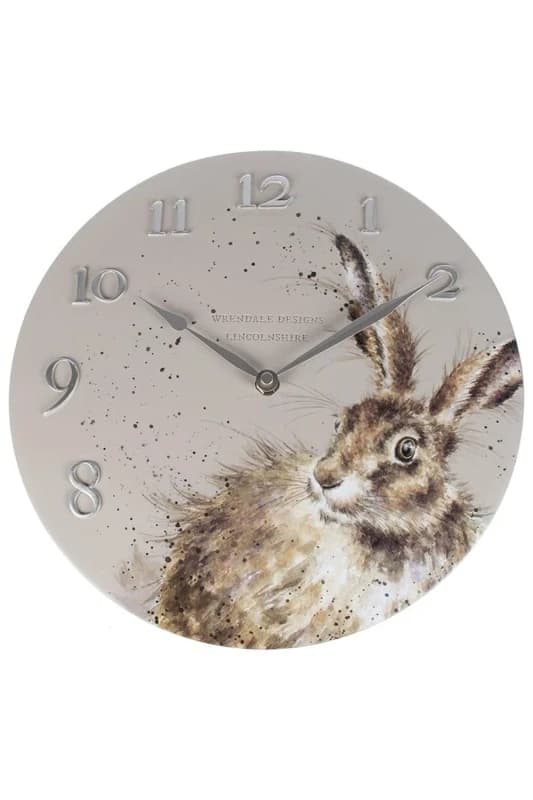 Wrendale Designs Bright Eyes Hare Wall Clock 30cm Multi unisex