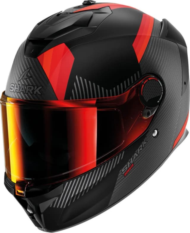 Shark Spartan GT Pro Dokhta Carbon Helmet, black-red, Size L for Men
