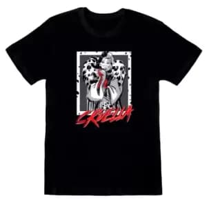 Disney Unisex Adult Cruella De Vil T-Shirt (M) (Black)