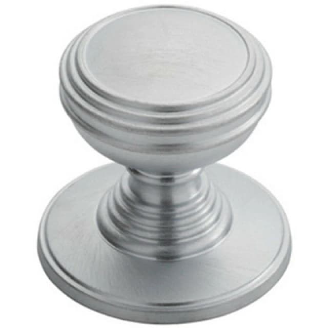 Loops Ringed Tiered Cupboard Door Knob 30mm Diameter Satin Chrome Cabinet Handle Multi unisex