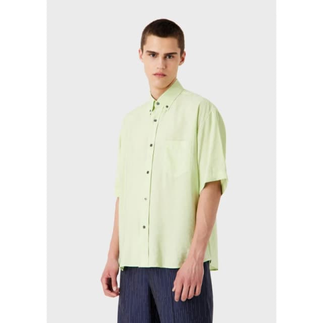 Emporio Armani Shirt Oxford Shirt - Long Sleeve S Green 33455715350