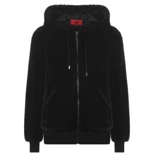 Hugo Boss Fionas 1 Fur Bomber Jacket Black Size L Men