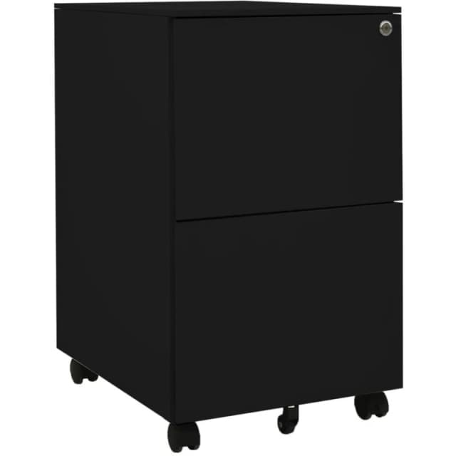 VIDAXL Mobile File Cabinet Black 39x45x67cm Steel Vidaxl 8720286564073