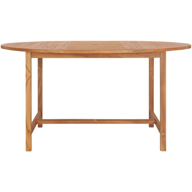 VIDAXL Garden Table 150x76cm Solid Teak Wood Vidaxl 49007