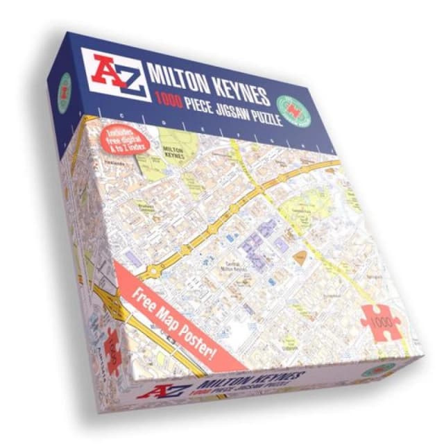 A to Z A to Z Map of Milton Keynes 1000 Piece Jigsaw Puzzle