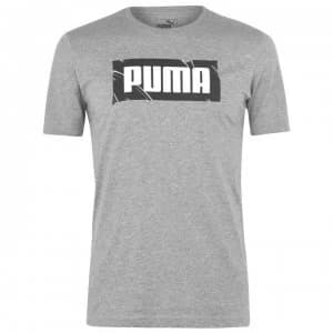 Puma Mens World QT T Shirt Mens - Grey/Black