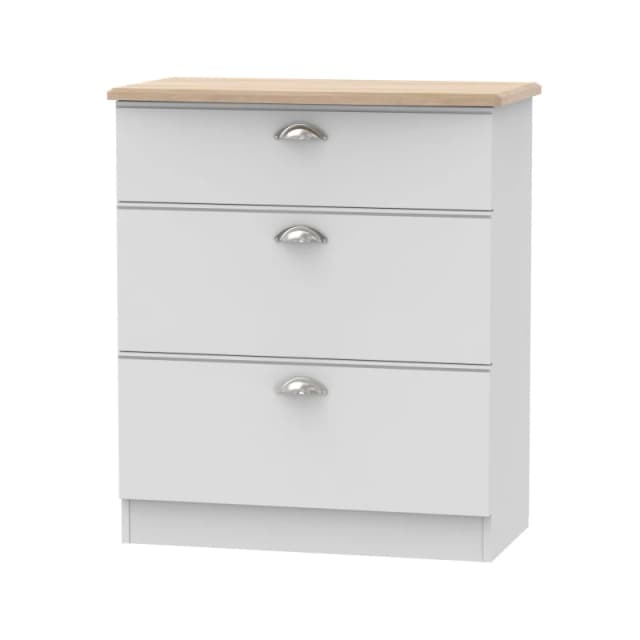 Ready Assembled 2 U Albert 3 Drawer Deep Chest (Ready Assembled) in Grey Grey Unisex