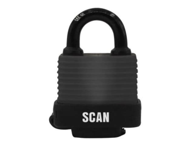 Scan Weatherproof Laminated Steel Padlock 45mm Black