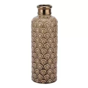 Seville Collection Large Caramel Scalloped Vase