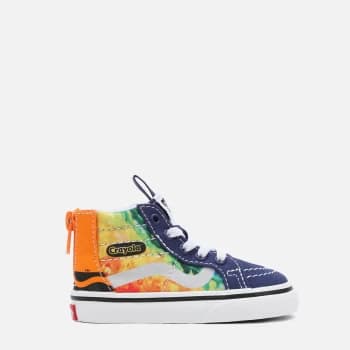 Vans X Crayola Toddlers SK8 Hi-Zip Mashup Melt High Top Trainers - FlameToe - UK 5 Toddler
