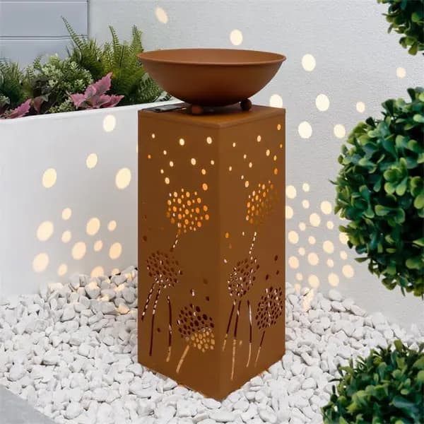 Streetwize Solar Metal Planter Lantern - Black 20X20X64cm
