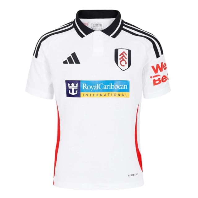 adidas Fulham Home Shirt 2024 2025 Juniors - White White 7 - 8 Years