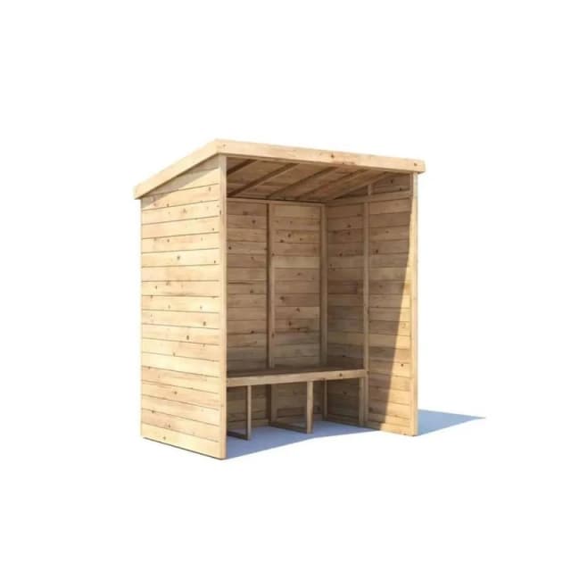 Dunster House Garden Arbour With Pent Roof, W1.8M X D1.2M / W6' X D4', Pressure Treated, Apocallipo