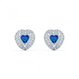 Swarovski One Blue Crystal Heart Stud Earrings 5511685