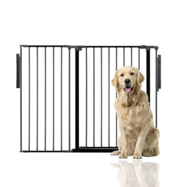 Bettacare Premium Extra Tall Multi Panel Flexible Dog Barrier, Up To 128Cm Wide, Black, 105Cm Tall