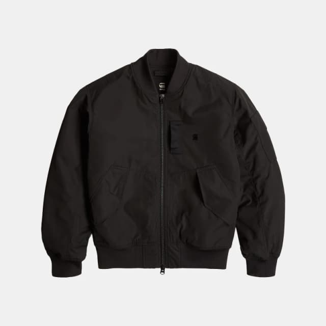 G Star Mens Flight Military-Inspired Bomber Jacket Neo Black male Small